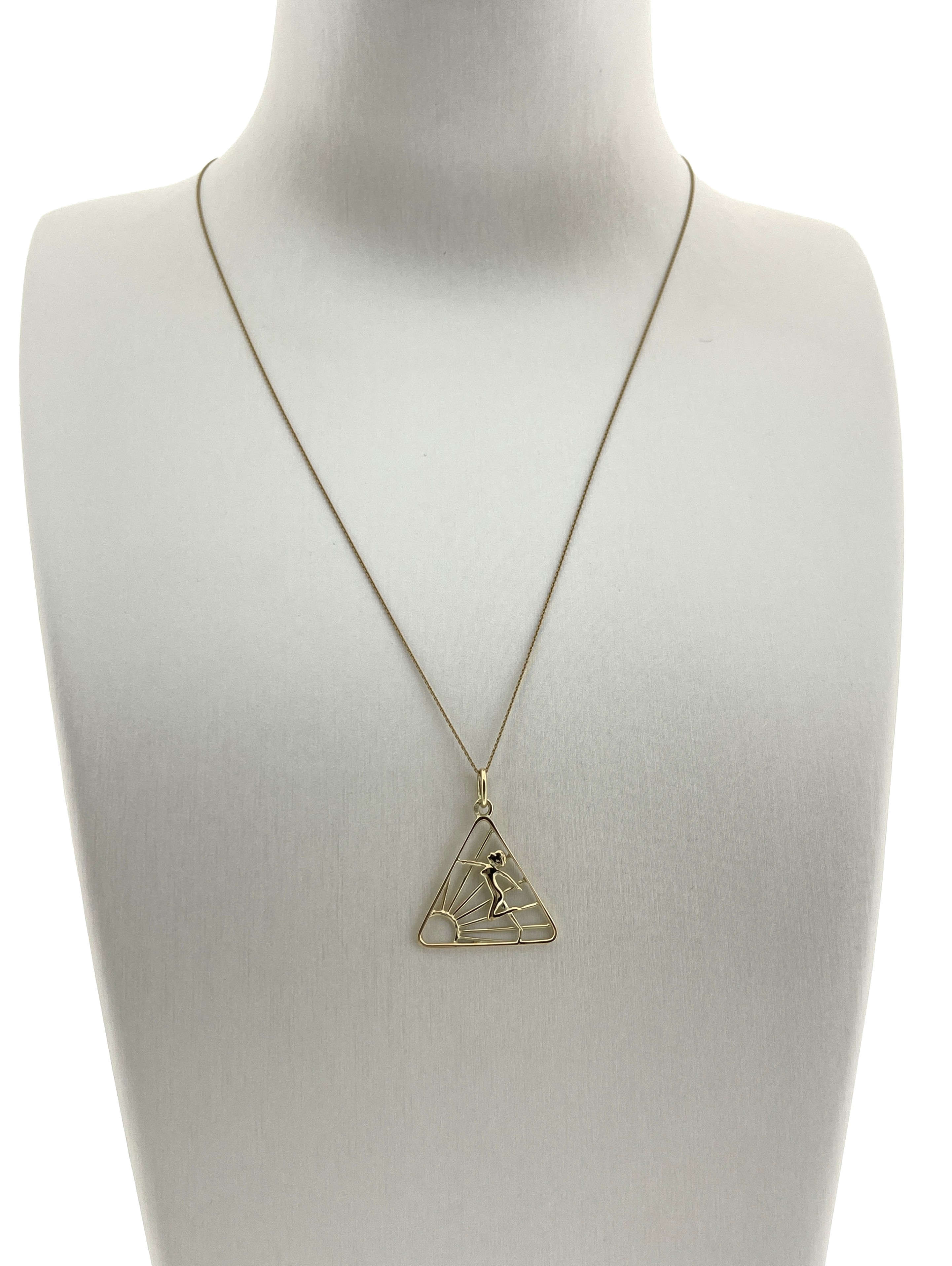 14 Karaat Gouden Hanger Naturisten Symbool - Vrouw