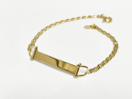 14 K Gouden Gucci Plaat Armband - 18 cm