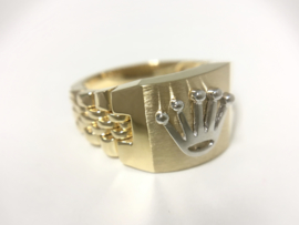 14 K Bicolor Gouden Rolex Ring  - 10,1 g