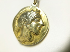 14 Karaat Gouden Hanger - Munt Hanger Romeinse Rijk