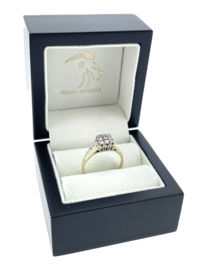 Antiek Gouden Ring 0.40 ct Briljant Geslepen Diamant - H / VS2-SI