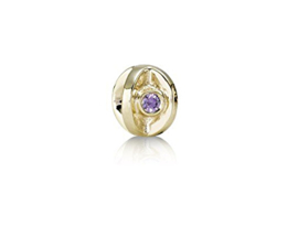 PANDORA 750215ACZ - Golden Eye Gouden Bedel Amethyst Colored Zirkonia