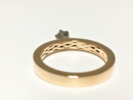 BLUSH 14 K Rosé Gouden Solitair Ring 0.35 crt Briljantgeslepen Diamant