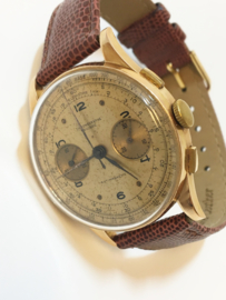 CHRONOGRAPHE SUISSE - 18 K Gouden Polshorloge (Handopwinder) Jaren '40/'50