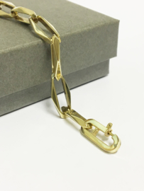 14 K Massief Gouden Closed Forever Schakel Armband - 21 cm / 18,45 g