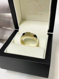 14 K Massief Gouden Heren Design Ring - 8,3 g
