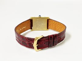 Must de Cartier Tank Quartz Dames Polshorloge Oud Wit Metaliek