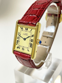 Must de Cartier Tank Roman Dial Quartz Dames Polshorloge