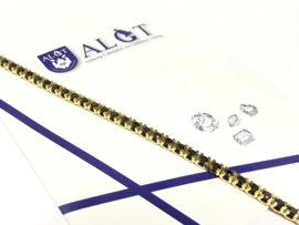 18 K Geel Gouden Tennis Armband 5,33 Crt Briljant Geslepen Diamant - 21 cm / 18,06 g