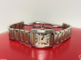 Cartier Tank Francaise Staal / Goud Model 2384 Quartz - Full Set