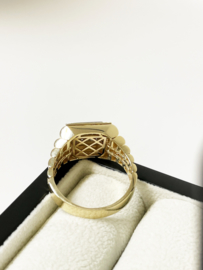 14 K Bicolor Gouden Heren Rolex Ring Briljant Geslepen Zirkonia - 8 g