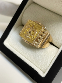 14 K Gouden Heren Ring Adelaar - 5,78 g / Mt 20,5