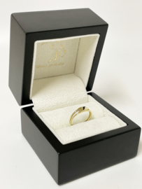 14 K Gouden Pink Ring / Graveer Ring - Mt 14.5