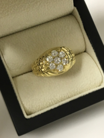 Grove 18 K Gouden Heren Ring 1,05 crt Diamant G/H VVS - 7,05 g