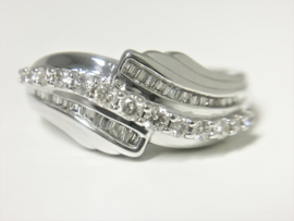 18 K Witgouden Fantasie Ring 0.50 crt Diamant H/VSi
