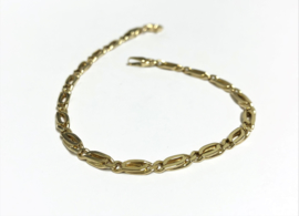 14 K Gouden Valkoog Schakel Armband - 19,5 cm / 6,55 g