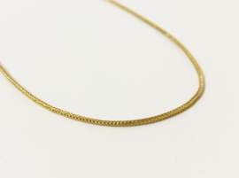 14 K Schakel Ketting Vossenstaart (vierkant) - 61 cm / 6,1 g