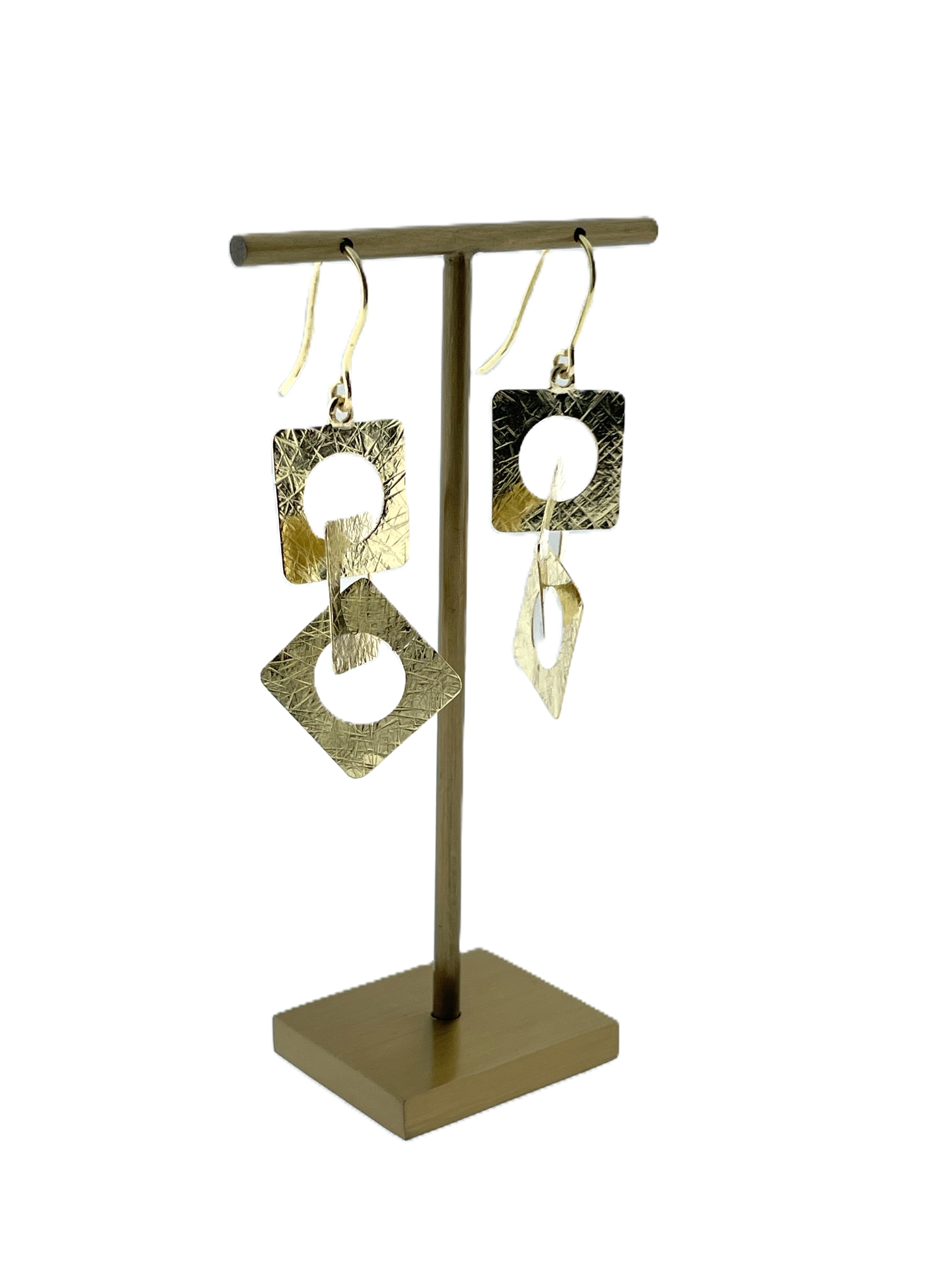 18 Karaat Geelgouden Fantasie Oorhangers Handgemaakt - 5 cm / Italië
