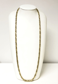 14 K Gouden Vossenstaart Ketting Mat / Glans - 90 cm / 86,36 gram / 5,8 mm