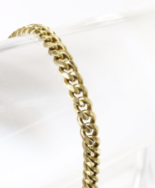 14 K Massief Gouden Gourmet Schakel Armband - 22 cm / 18,6 g