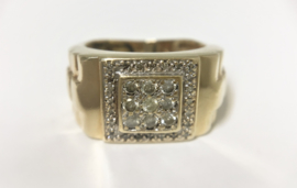 14 K Gouden Rolex Ring ca 0.40 crt Briljantgeslepen Diamant - 8,2 g