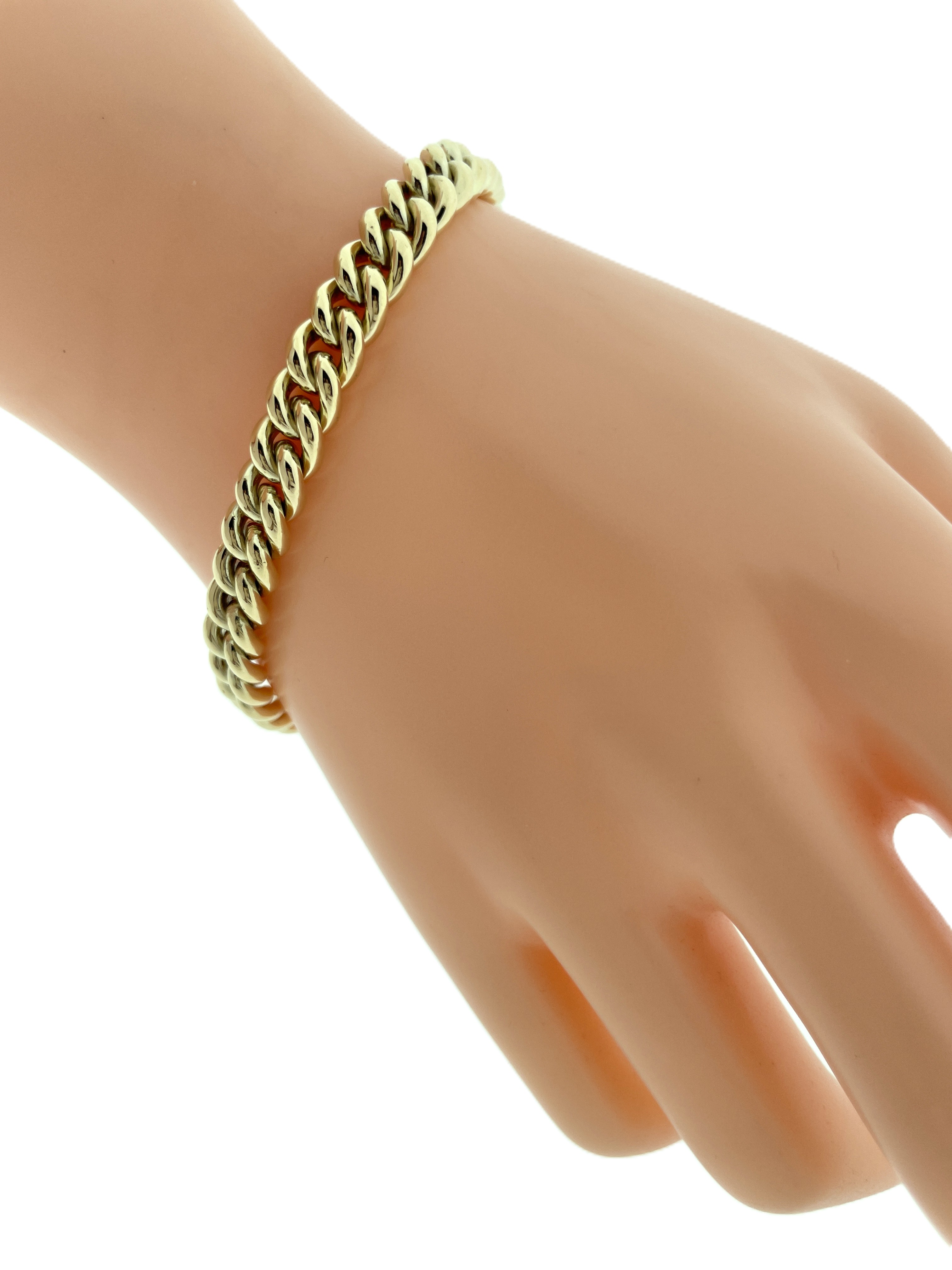 14 Karaat Massief Gouden Gourmet Schakel Armband - 18 cm / 7 mm / 40.4 g