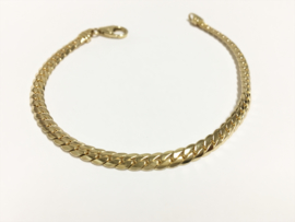 14 K Gouden Gourmet Schakel Armband (gewalst) - 19,5 cm / 10,75 g