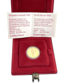 Gouden Dukaat 1985 - 23,6 Karaat Goud / In Cassette + Certificaat