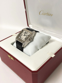 Cartier Santos 100 XL White Gold Diamond Anniversary 1904-2004