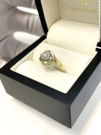 DIAMONDE - Gouden Slag Ring 0.28 ct Briljant Geslepen Diamant