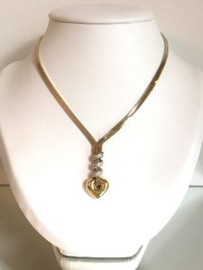 14 K Bicolor Gouden Fantasie Collier Venetiaans - 44 cm / 13,42 g