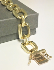 14 K Gouden Schakel Armband - 19,5 cm / 22,35 g
