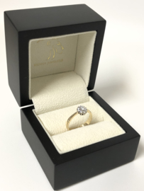 14 K Gouden Rozet Ring 0.25 crt Briljantgeslepen Diamant - H/ VVS2