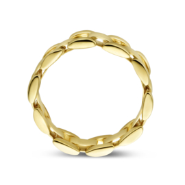 14 K Gouden Schakel Ring - Flexibel / 5 mm Mt 17.75