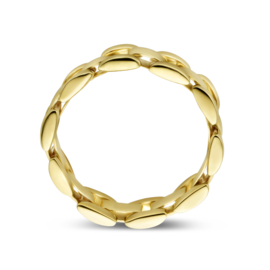 14 K Gouden Schakel Ring - Flexibel / 5 mm