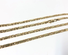 14 K Massief Gouden Valkoog Schakel Ketting - 60 cm / 22,8 g / 3,7 mm