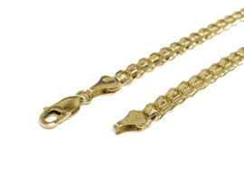 14 Karaat Massief Gouden Gourmet Schakel Armband - 22,5 cm / 14,4 g
