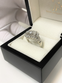 Witgouden Slagring ca 1.25 ct Briljant Geslepen Diamant - G / VS2