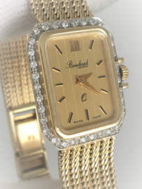 Bouchard 14 K Gouden Dameshorloge  0.32 crt Briljantgeslepen Diamant