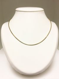 14 K Gouden Slangen Collier (Gevlakt) - 46 cm / 8 g