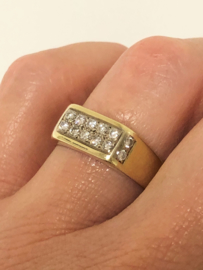 14 K Gouden Heren Ring 0.35 crt Briljantgeslepen Diamant G-VS2/SI