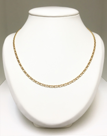 14 K Gouden Valkoog Schakel Ketting - 51 cm / 6,65 g