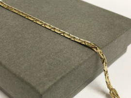 14 K Gouden Gourmet Schakel Armband (gewalst) - 21 cm / 7,1 g