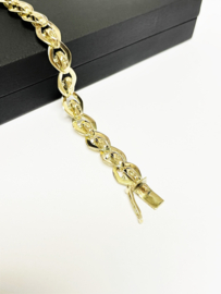 Antiek Handvervaardigd 14 K Gouden Schakel Armband - 20 cm / 11,2 g