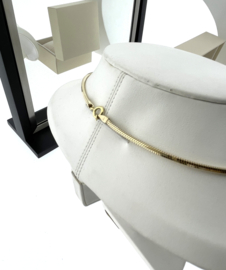 14 Karaat Geelgouden Slangen Collier - 39.5 cm / 9.7 g / 2.2 mm