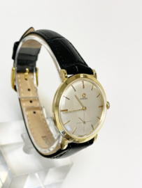 OMEGA 14 K Gouden Vintage Dresswatch Silver Dial - Jaren '60