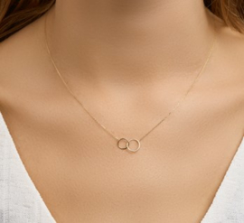 14 K Gouden Collier Ringen (Verstelbaar)  - 40 + 4 cm