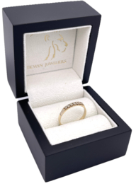 14 Karaat Gouden Rijring 0.15 Briljant Geslepen Diamant