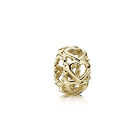 PANDORA 750813 Lucky in Love Charm Gouden Bedel - Retired