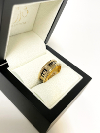 18 Karaat Gouden Antieke Engelse Memory Band Ring 1941 - London